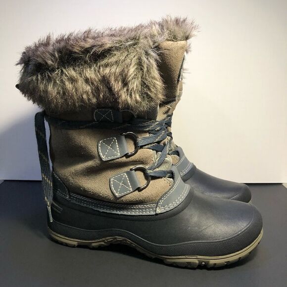 Womens KHOMBU Slope Faux Fur Winter Boots / Size 7 - Picture 1 of 9